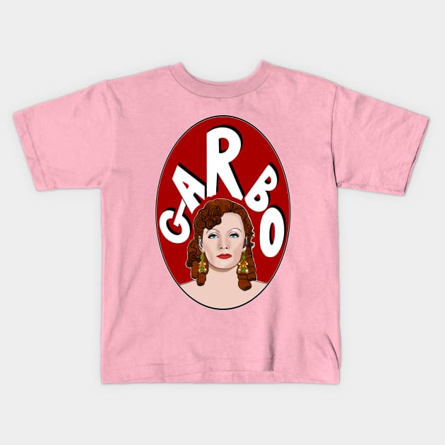 Greta Garbo Hollywood Legend Kids T-Shirt by EmmaFifield